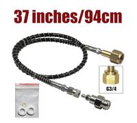 Accesorios for máquina de agua de Soda, adaptador de cilindro de tanque de CO2, cubierta de resorte, manguera W21.8-14 G3/4 CGA320 con conector de desconexión rápida(G3-4 x 37Inch)