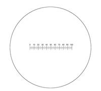 Accesorios for microscopios de Laboratorio Microscopio Ocular micrómetro Escala X=10 Micrómetro Ocular DIV 0,1 mm medición Horizontal calibración Escala 100 micrómetro Visual(Diameter 24 mm)