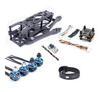 Accesorios For Mini Range II LR4 4 pulgadas 185mm Marco de fibra de carbono 1507 3800KV Motor for Flytower F4 for NOXE V3 Control de vuelo y 35A 4in1 ESC Reparación y accesorios (Color : With F4 Delu