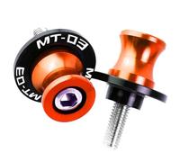 Accesorios for motocicleta, deslizador de tornillo de soporte de carrete basculante de aluminio CNC de 6 mm, compatible con MT03, MT-03, MT 03, MT03 (2005-2020)(6mm Orange)