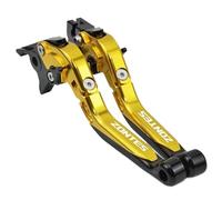 Accesorios for Motocicletas: Palanca de Freno y Embrague CNC, Ajustable, Plegable y Extensible, Compatible con Zontes G1-125, ZT125-U 125, U1, Z2 125 y U125.(Gold Black)