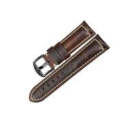 Accesorios for reloj, correa de cuero roja a la moda for reloj inteligente Panerai SEIKO TISSOT, pulsera Vintage (Color : Dark Brown B, Size : 23mm)