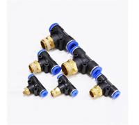 Accesorios for tuberías de aire, 4, 6, 8, 10 y 12 mm, tubo de manguera PB de 1/4, 1/8, 3/8 y 1/2 pulgadas, conector neumático macho BSPT, 1 unidad(12-01)