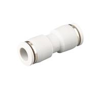 Accesorios for tubos de aire y agua, color blanco, 4, 6, 8, 10, 12, 14 y 16 mm, conector neumático recto de inserción, unión rápida de un toque(10mm-8mm)