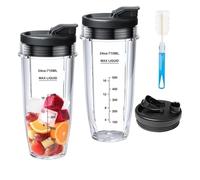 Accesorios For Vasos De Licuadora: Paquete De 2 Vasos De Repuesto De 24 Oz, Compatibles Con Ninja, For BN401, BN751, BN801 B