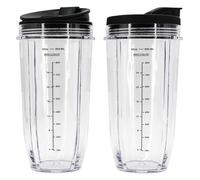Accesorios For Vasos De Licuadora: Vasos De Licuadora De 32 Oz Con Tapas, Repuestos Y Accesorios, Compatibles Con La Licuadora Nutri Ninja