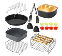 Accesorios Freidora de Aire, 20 piezas Accesorios Freidora Sin Aceite para Airfryer Philips 7,3L/7,2L, Ninja 5,8L/6,2L, COSORI 5.5L 4.7L, Cecotec 5,5L/6L, Molde Silicona Freidora de Aire