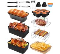 Accesorios Freidora de Aire,Molde Silicona Freidora de Aire,Accesorios Airfryer para Ninja Foodi AF300EU、 AF400EU、AF500EU、COSORI,、Tower 7.6L/8L/9L/9.5L