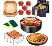 Accesorios Freidora de Aire para Philips Essential Airfryer XL 6.2L(HD9270/90)/2000 Series 6,2 L(NA230/00), Ninja MAX PRO, 6,2 L/PRO 4,7L AF140EU, Reutilizable Accesorios Freidora sin Aceite, BPA-free