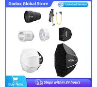Accesorios Godox ML100R: Reflector de Lente RF-ML45, Fresnel de Silicona ML-CFL5, Softbox ML-CS30, ML-SF3030, Soporte para Batería Externa AK-B01 ML-GB