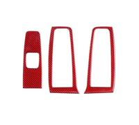accesorios interior coch Compatible Con Subaru Para BRZ 2021 2022 2023 2024 Panel Botón Elevalunas Coche Pegatina Moldura Decoración Accesorios Interiores Auto Tuning(Red,RHD)