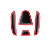 Accesorios Interior Coche 1 Emblema Delantero Y Trasero Volante Coche, Pegatina Con Logotipo Para Accord Para Civic Para Spirior Para City Para CRV. Consola Central Panel Pegatina(Rojo)