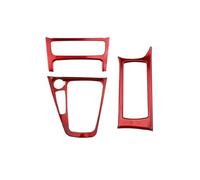 Accesorios Interiores 3 Unids/set ABS Color Interior Cubierta Panel Cambio Marchas Pegatinas Embellecedoras LHD Para Ford Para Focus Para MK3 2015-2018(Rojo)