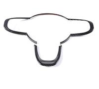 Accesorios interiores Adhesivo Decorativo Rojo ABS Para El Botón Del Volante Para Fiat Para 500 (2016-2024). Accesorios Para El Interior Del Coche Molduras interiores(Carbon fibre)