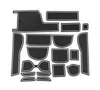 Accesorios Interiores Coche Para Jazz Para Fit 2014-2019 2016 2017 2018 Alfombrilla Antideslizante Goma Para Ranura Puerta Posavasos Para Interior(Blanco)