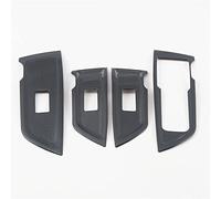 Accesorios Interiores De Acero Inoxidable Para Coche Botones Elevación Cristal Para Ventana Pegatinas Decoración Panel Para Audi Q5 2018 2019(Negro)