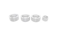 Accesorios interiores Embellecedor Adhesivo Para Botón De Control De Volumen Y Aire Acondicionado De Coche Serie 5 E60 E61 2004-2010 Molduras interiores(B -Silver)