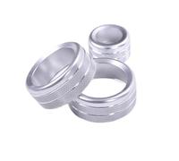 Accesorios interiores Para F30 F34 F20 F21 F46 Para X1 F48 Para X2 F39 F32 F33 Perillas Aire Acondicionado Coche Embellecedor Circular Audio Interior Coche(Model A Silver)