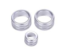 Accesorios interiores Para F30 F34 F20 F21 F46 Para X1 F48 Para X2 F39 F32 F33 Perillas Aire Acondicionado Coche Embellecedor Circular Audio Interior Coche(Model B Silver)