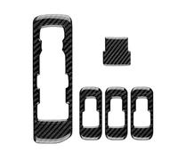 Accesorios interiores Para Ford Para F150 2015-2021: Cubierta Adhesiva Del Panel Del Interruptor De La Ventana De La Puerta Interior Accesorios(A Black Carbon)