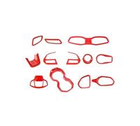 Accesorios interiores Para Jeep Para Renegade 2016 2017 2018, Diseño Coche, 12/31 Piezas, ABS, Decoración Interior Coche, Cubierta, Pegatinas Molduras interiores(12 pcs Red)