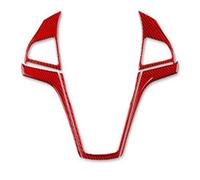 Accesorios interiores Pegatina Para Volante Interior De Coche, Fibra De Carbono Suave, Para Chevrolet Para Camaro 2013, 2014 2015 Accesorios Interior(Red Carbon)