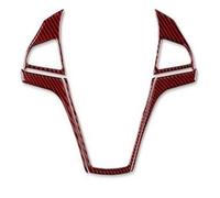 Accesorios interiores Pegatina Para Volante Interior De Coche, Fibra De Carbono Suave, Para Chevrolet Para Camaro 2013, 2014 2015 Accesorios Interior(Black with Red)