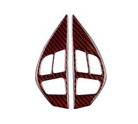 Accesorios interiores Pegatinas Para Volante De Coche, Fibra Carbono, Para Mitsubishi Para Lancer Para EVO X MR 2008-2011 2012 2013 2014 2015 Accesorios de Interior(Black with Red)