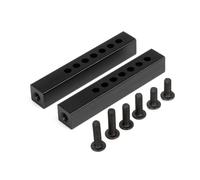 Accesorios Juguetes RC para Axial para SCX10 90046 para TRX4 para TRX6 YK4102 1/10 2 Uds Soporte Montaje Parachoques Poste Círculo Cuadrado con Tornillos Coche Trepador Control Remoto(Square)