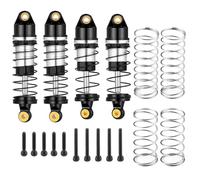 Accesorios Juguetes RC Para Buggy Lo-si Micro-B 2WD 1/24 4 Piezas Amortiguadores Delanteros Traseros Aleación Aluminio Accesorios Montar(Black)