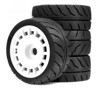 Accesorios Juguetes RC Para Tamiya Para TT01 Para TT02 XV01 XV02 PTG-2 Para HSP Para HPI Para Kyosho 1/10 Neumáticos 68mm Neumático 12mm Hex RC Carretera Actualización Coche(WHITE)