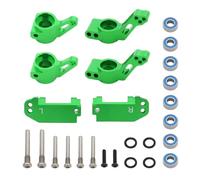 Accesorios Juguetes RC Para Traxxas 2WD Para Slash Para Stampede Para Rustler 1/10 Bloque Ruedas Delanteras Bloques Dirección Piezas Kit Soportes Eje Trasero(Green)