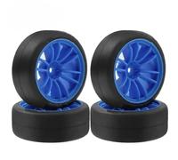Accesorios Juguetes RC Para TT01 Para TT02 XV02 XV01 PTG2 A959 1/10 Neumáticos Deriva Llantas Ruedas Plástico 12mm Hex Road Touring Para Street Car RC(Blue)