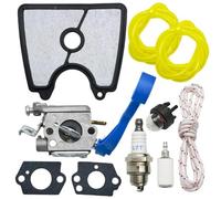 Accesorios Kit de mantenimiento de carburador compatible con Husqvarna 125B 125BX 125BVX 28cc cuerda de tracción for soplador de hojas de 2 ciclos