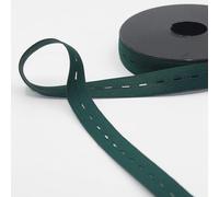 Accesorios LEDUC, 10 metros elástico ojal (20 mm), banda elástica ajustable y resistente a coser, accesorio ideal para ropa de maternidad y pantalones infantiles (VERDE FONCE 19)