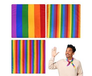 Accesorios LGBTQ+ 3 unidades pañuelos arcoíris para orgullo gay unisex multicolor estilo festival y celebraciones inclusivas para adultos y jóvenes