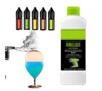 (Accesorios - Líquido for burbujas) Kit ahumador for cócteles, 5 aceites de 10 ml y 300 ml de líquido for burbujas, ideal for cocción al vacío, carne, salmón, cócteles y barbacoa.