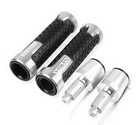 Accesorios Manillar 7/8 "22MM Accesorios De Motocicleta Perillas Manija Extremos Empuñaduras Barra Manillar Mano para Ninja H2R H2 R 2015 2016 2017(Sliver)