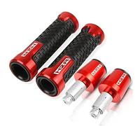 Accesorios Manillar 7/8 "22MM Accesorios De Motocicleta Perillas Manija Extremos Empuñaduras Barra Manillar Mano para Ninja H2R H2 R 2015 2016 2017(Rosso)