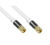 Accesorios marca Alcasa modelo SAT Antennenkabel SmartFLEX, F-Stecker an F-Stecker, vergoldet, vierfach geschirmt, Schirmmaß 120dB, weiß, 20m, Good Connections®