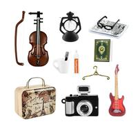 Accesorios Miniaturas para Casa de Muñecas, 12pcs Miniaturas de Objetos, 1:12 Mini Adornos Casa de Muñecas, Modelo Musical para Casa de Muñecas, Decoración para Casa de Muñecas