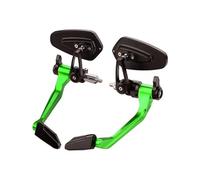 Accesorios Motocicleta para Z900 Z1000 Y Z400 Espejos Reflectantes Protectores Manos Protector Manillar(Verde)