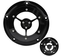 Accesorios Motocicletas Cubierta Protectora del Embrague Alternador Motor De Motocicleta para Harley para Softail para Fat Boy FLSTF 2001-2008 2009 2010 2011 2012 2013(Nero)