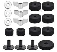 Accesorios NATUCE para Platillos: 18 piezas, Incluye Fieltro, Mangas, Arandelas y Tuercas de Mariposa