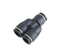 Accesorios Neumáticos negros, conector de tubo, accesorios rápidos de aire, 3/4/5/6/8/10/12/14/16mm PU PY PK PE PV SA HVFF PZA PM PP(PY,6mm)