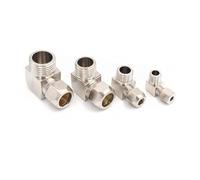 Accesorios neumáticos Rosca macho 18 14 38 12 Codo Latón Ajuste 4 6 8 10 mm Diámetro exterior Tubo Acoplador Adaptador Conector(OD tube 10mm,3/8")