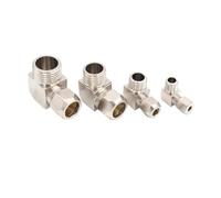Accesorios neumáticos, rosca macho de 1/8", 1/4", 3/8" y 1/2", codo de latón, apto for tubos de 4, 6, 8, 10 y 12 mm de diámetro exterior, acoplador y adaptador.(OD tube 6mm,1/8")