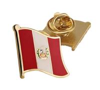 Accesorios Novedosos Unisex,Pin De Metal De Perú Broche De La Bandera De Perú Insignias De Solapa,1 Pieza Insignia De Broche De La Bandera De Perú,Broches Novedosos Artesanales De Esmalte,Broc