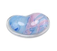 Accesorios Oficina Escritorio Alfombrilla de ratón ergonómica translúcida en forma de corazón con reposamuñecas de Gel de silicona que fatiga la muñeca con eficacia Tele Pequeña (Light Blue, One Size)