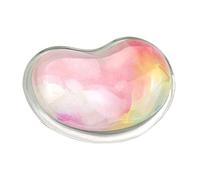 Accesorios Oficina Escritorio Alfombrilla de ratón ergonómica translúcida en Forma de corazón con reposamuñecas de Gel de Silicona Que Fatiga la muñeca con eficacia Tele Pequeña (Pink, One Size)